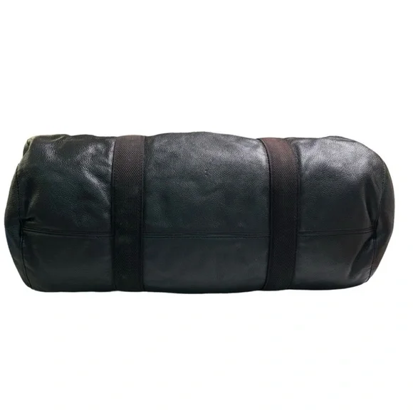 John Varvatos Dark Leather Duffel Bag - Picture 6 of 15